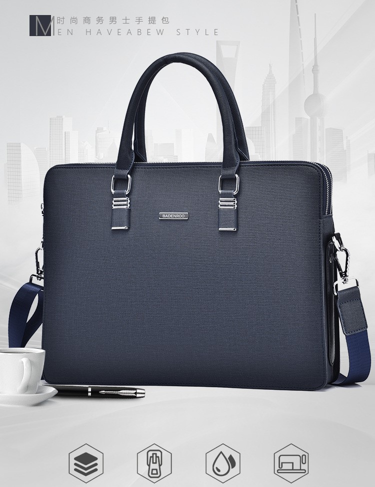 Men’s Double-Zip Elegant Briefcase Bag-Bandero