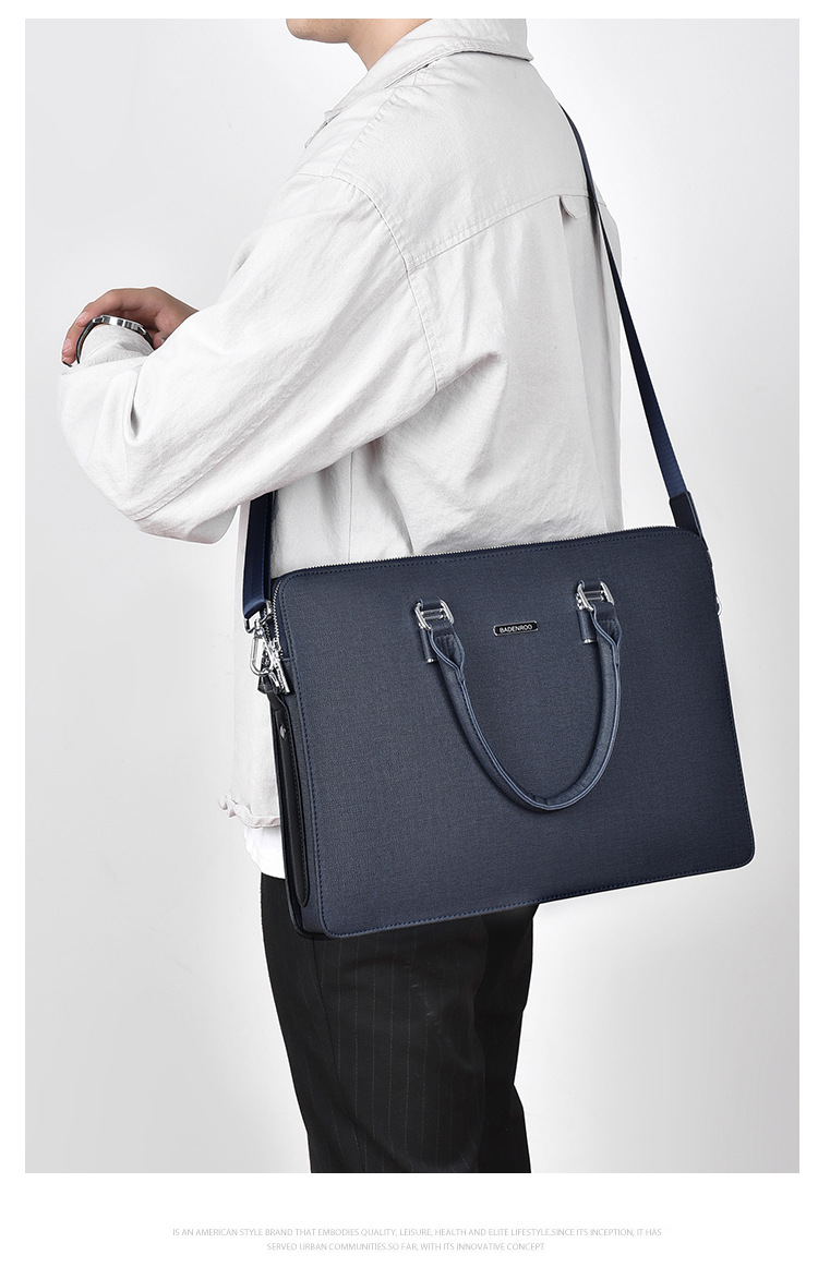 Men’s Double-Zip Elegant Briefcase Bag-Bandero - Image 2